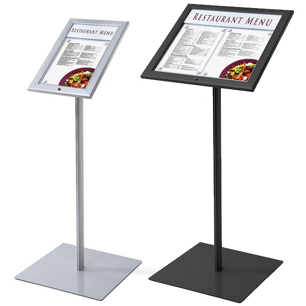 Outdoor Menu Display Stand With Optional Lighting White Light Display